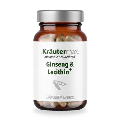 Sie sehen eine Packung Ginseng und Lecithin+ Kapseln 60 Stück, Produktbild: 01 Ginseng und Lecithin+ Kapseln 60 Stück, A-Nr.: 5921785 - 01