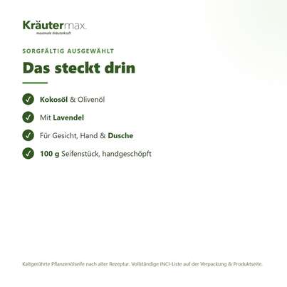 Sie sehen eine Packung Lavendel Seife 100 g, Produktbild: 03 Lavendel Seife 100 g, A-Nr.: 4319342 - 03