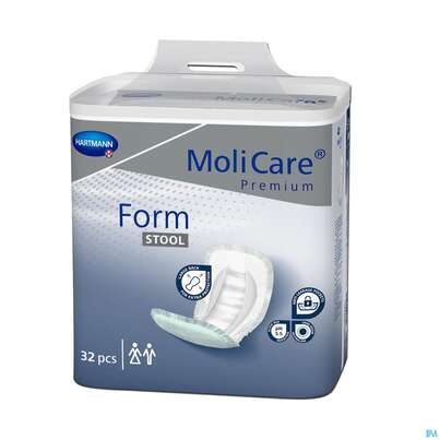 Sie sehen eine Packung Inkontinenz Molicare/premium Form Stool 32st, Produktbild: 02 Inkontinenz Molicare/premium Form Stool 32st, A-Nr.: 5467613 - 02