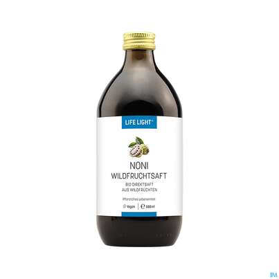 Sie sehen eine Packung Noni Bio-wildfruchtsaft Life Light 500ml, Produktbild: 01 Noni Bio-wildfruchtsaft Life Light 500ml, A-Nr.: 3054999 - 01
