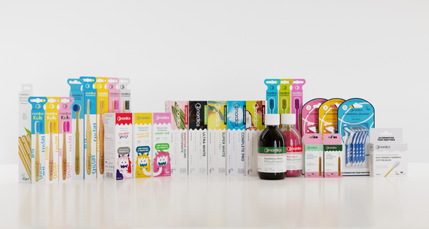 Nordics Öko Zahnbürsten Bambus Family Pack 2x Erwachsene 2x Kids, A-Nr.: 5666867 - 02