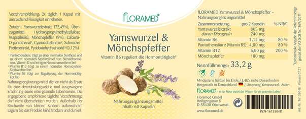 Floramed Yamswurze &amp; Mönchspfeffer, A-Nr.: 5209087 - 01