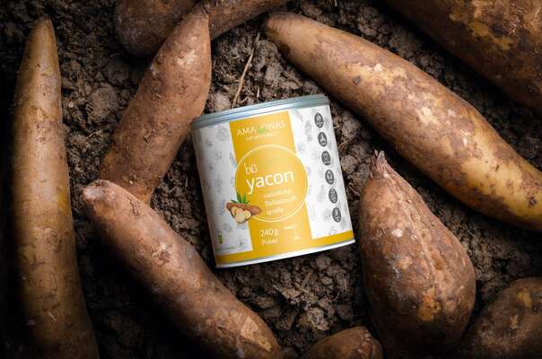 Sie sehen eine Packung Bio Yacon Pulver, natürliches Präbiotika, Darmgesundheit, 100g, Produktbild: 03 Bio Yacon Pulver, natürliches Präbiotika, Darmgesundheit, 100g, A-Nr.: 5229374 - 03