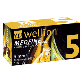 WELL105 Wellion MEDFINE plus Pennadeln, 5 mm, 100 Stück, A-Nr.: 4487022 - 01