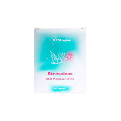 Sie sehen eine Packung VITAmyne Stressless / Kopf Muskeln Nerven, Produktbild: 01 VITAmyne Stressless / Kopf Muskeln Nerven, A-Nr.: 5779614 - 01