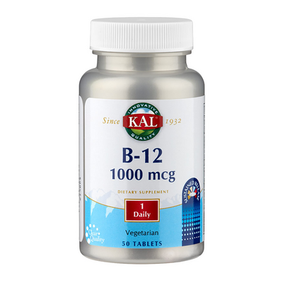 Sie sehen eine Packung Supplementa Vitamin B12 1000 μg Tabletten, Produktbild: 01 Supplementa Vitamin B12 1000 μg Tabletten, A-Nr.: 5396149 - 01