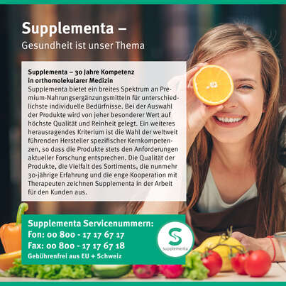 Sie sehen eine Packung Supplementa Vitamin B12 1000 μg Tabletten, Produktbild: 03 Supplementa Vitamin B12 1000 μg Tabletten, A-Nr.: 5396149 - 03