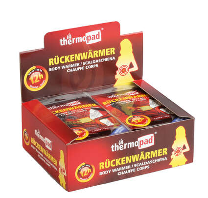 Sie sehen eine Packung Thermopad Rückenwärmer im 30er Aufsteller, Produktbild: 01 Thermopad Rückenwärmer im 30er Aufsteller, A-Nr.: 5426525 - 01