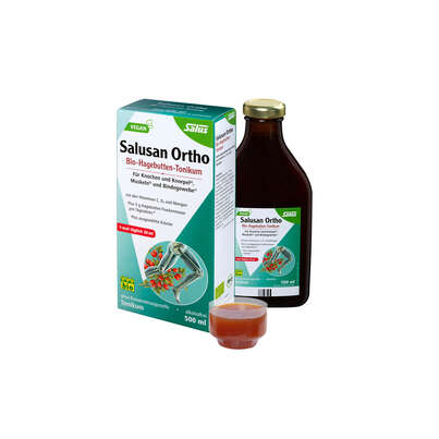Sie sehen eine Packung Salusan Ortho Bio-Hagebutten-Tonikum, Produktbild: 03 Salusan Ortho Bio-Hagebutten-Tonikum, A-Nr.: 4321646 - 03