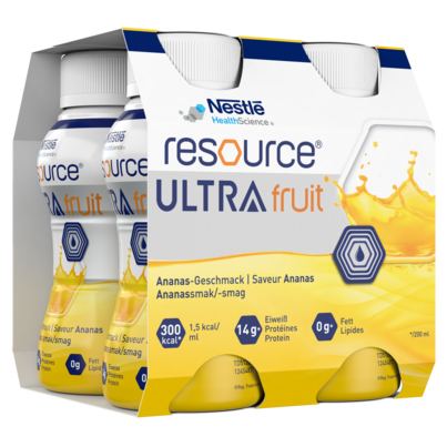 Sie sehen eine Packung Resource® Ultra Fruit, Produktbild: 01 Resource® Ultra Fruit, A-Nr.: 5477764 - 01