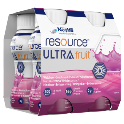 Sie sehen eine Packung Resource® Ultra Fruit, Produktbild: 02 Resource® Ultra Fruit, A-Nr.: 5477764 - 02