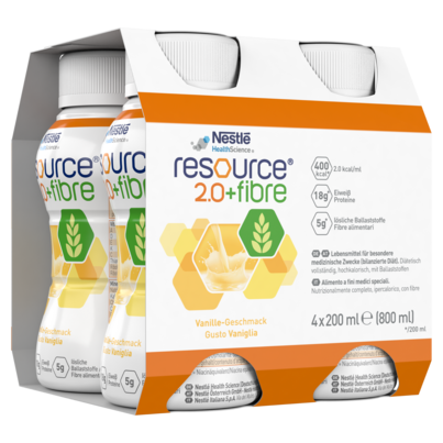 Sie sehen eine Packung Resource® 2.0+fibre Aprikose 24x200ml, Produktbild: 03 Resource® 2.0+fibre Aprikose 24x200ml, A-Nr.: 3588695 - 03