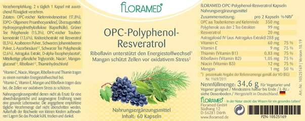 Floramed OPC Polyphenol Resveratrol, A-Nr.: 4390305 - 01