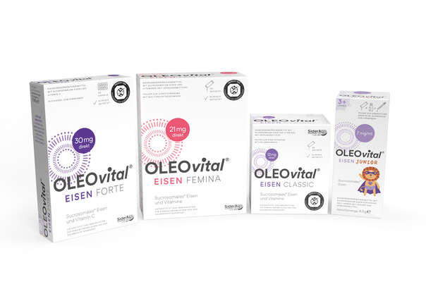 Sie sehen eine Packung OLEOvital® Eisen Forte (Kapseln), Produktbild: 01 OLEOvital® Eisen Forte (Kapseln), A-Nr.: 4540265 - 01