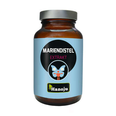 Sie sehen eine Packung Hanoju Mariendistel Extrakt Kapseln 200mg, Produktbild: 01 Hanoju Mariendistel Extrakt Kapseln 200mg, A-Nr.: 4255949 - 01