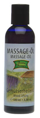 Sie sehen eine Packung Gemütsaufhellendes Massageöl 100ml, Produktbild: 01 Gemütsaufhellendes Massageöl 100ml, A-Nr.: 2330753 - 01