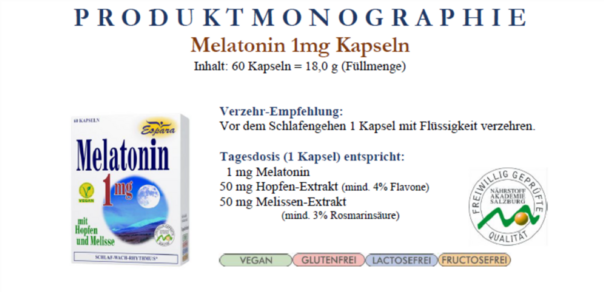 Espara Melatonin 1mg Kapseln, A-Nr.: 5427163 - 03