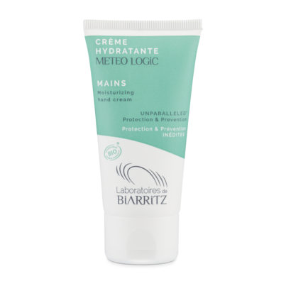Sie sehen eine Packung Meteologic Feuchtigkeitscreme Hand Bio LDB, Produktbild: 01 Meteologic Feuchtigkeitscreme Hand Bio LDB, A-Nr.: 4832507 - 01