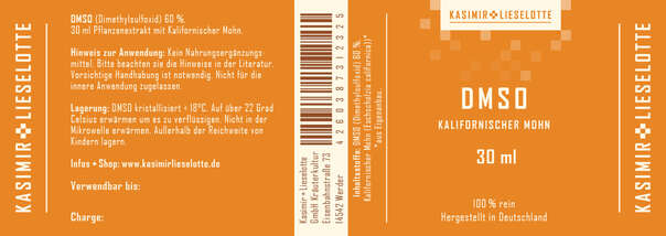 Sie sehen eine Packung Kasimir + Lieselotte Kalifornischer Mohn DMSO, Produktbild: 02 Kasimir + Lieselotte Kalifornischer Mohn DMSO, A-Nr.: 5616527 - 02