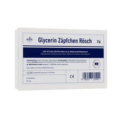 Glycerin Zäpfchen Rösch 2g 100 Stk., A-Nr.: 1304601 - 01