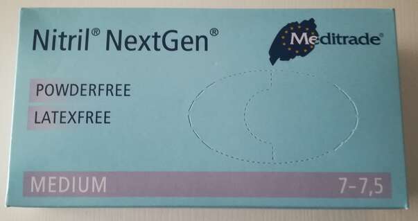 Einmalhandschuhe Nitril Gr. M blau, A-Nr.: 4894862 - 02