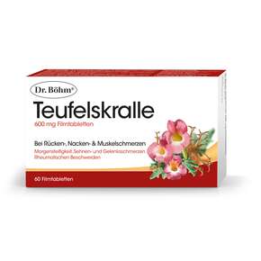 Sie sehen eine Packung Dr. Böhm Teufelskralle, Produktbild: 01 Dr. Böhm Teufelskralle, A-Nr.: 3903412 - 01