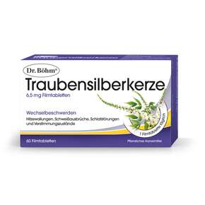 Sie sehen eine Packung Dr. Böhm Traubensilberkerze, Produktbild: 01 Dr. Böhm Traubensilberkerze, A-Nr.: 3524353 - 01
