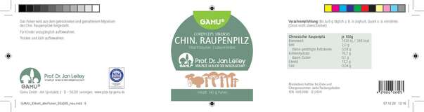 Sie sehen eine Packung Gamu Cordyceps Sinensis | chin. Raupenpilz Pulver, Produktbild: 03 Gamu Cordyceps Sinensis | chin. Raupenpilz Pulver, A-Nr.: 5600242 - 03