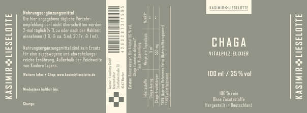 Sie sehen eine Packung Kasimir und Lieselotte Chaga Tinktur, Produktbild: 03 Kasimir und Lieselotte Chaga Tinktur, A-Nr.: 5176376 - 03
