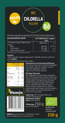 Hanoju Chlorella Pulver Bio, A-Nr.: 4384842 - 02