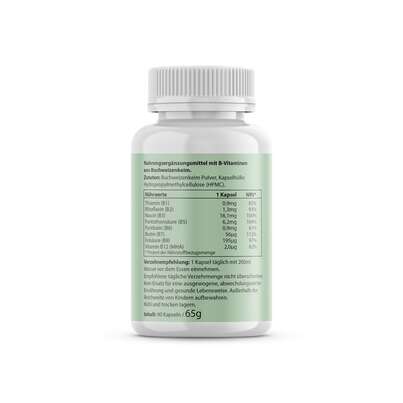 Sie sehen eine Packung Biotanicals Vitamin B Komplex Kapseln, Produktbild: 03 Biotanicals Vitamin B Komplex Kapseln, A-Nr.: 5461208 - 03