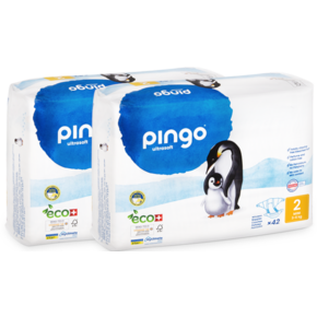 Bio Windeln Nr.2 Mini Jumbo 3-6kg Pinguin – Pingo Swiss, A-Nr.: 4559537 - 01