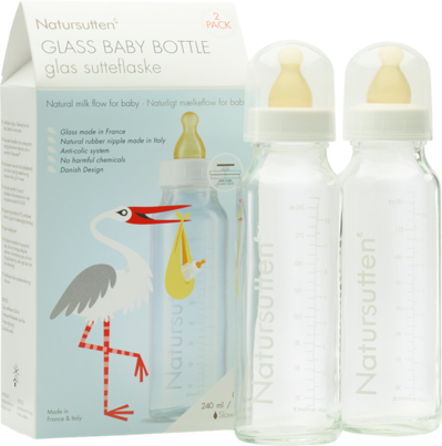 Sie sehen eine Packung Babyflaschen aus Glas 240ml, Produktbild: 01 Babyflaschen aus Glas 240ml, A-Nr.: 5568656 - 01