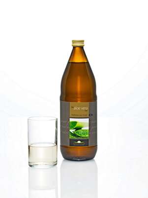 Sie sehen eine Packung Bio Aloe Vera Saft, Premium, aus Mexiko, 1 Liter, 100% pur, Produktbild: 01 Bio Aloe Vera Saft, Premium, aus Mexiko, 1 Liter, 100% pur, A-Nr.: 5229115 - 01