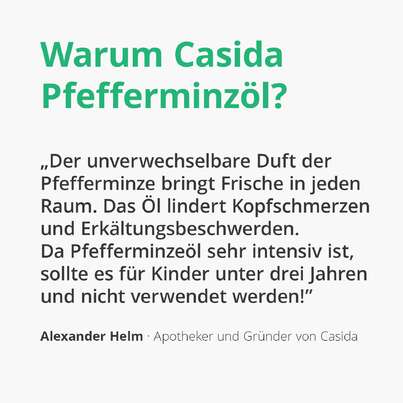 Sie sehen eine Packung Pfefferminzöl, Produktbild: 03 Pfefferminzöl, A-Nr.: 5178530 - 03
