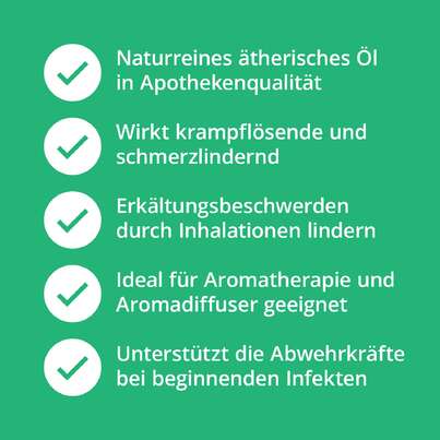 Sie sehen eine Packung Pfefferminzöl, Produktbild: 04 Pfefferminzöl, A-Nr.: 5178530 - 04
