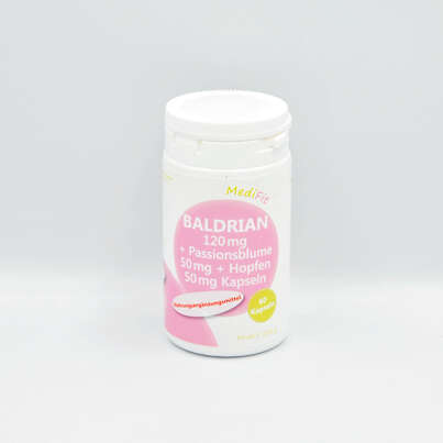 Baldrian 120 mg + Passionsblume 50 mg + Hopfen 50 mg Kapseln, A-Nr.: 4547830 - 01