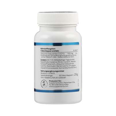 Ubiquinol 100 mg Klean Labs Weichkapsel, A-Nr.: 5395581 - 02