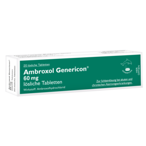 Ambroxol Genericon® lösliche Tabletten zur Schleimlösung, A-Nr.: 2437801 - 01