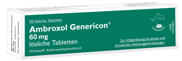 Ambroxol Genericon® lösliche Tabletten zur Schleimlösung, A-Nr.: 2437801 - 01