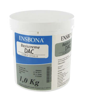 Sie sehen eine Packung ENSBONA Basiscreme DAC, Produktbild: 01 ENSBONA Basiscreme DAC, A-Nr.: 5386151 - 01