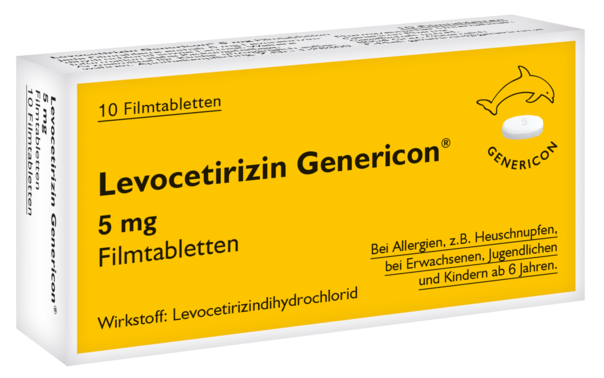 Levocetirizin Genericon® lindert Allergiesymptome, A-Nr.: 3545800 - 01