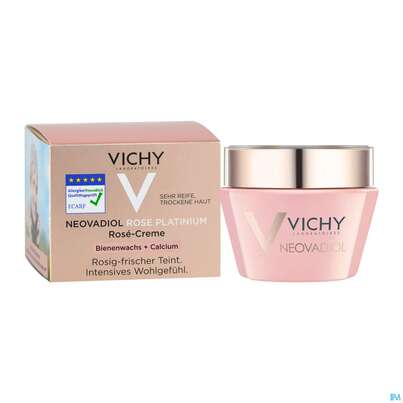 Sie sehen eine Packung Vichy Neovadiol Rose Platinium 50ml, Produktbild: 10 Vichy Neovadiol Rose Platinium 50ml, A-Nr.: 4732214 - 10