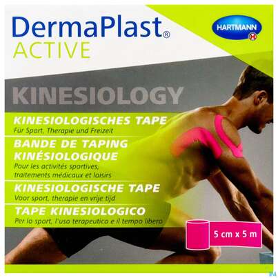 Tape Kinesiologisch Dermaplast Active 5cmx 5m Pink 1st, A-Nr.: 4749120 - 01