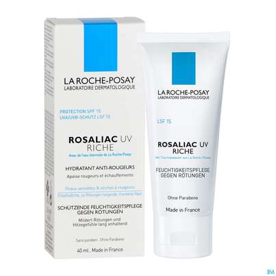 Sie sehen eine Packung La Roche Posay Gesichtspflege Rosaliac/uv/riche Gegen Hautroetungen 40ml, Produktbild: 04 La Roche Posay Gesichtspflege Rosaliac/uv/riche Gegen Hautroetungen 40ml, A-Nr.: 3455043 - 04