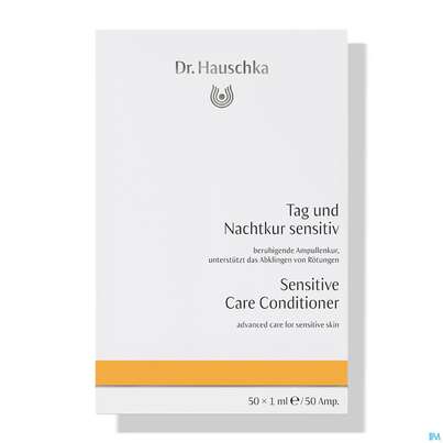Sie sehen eine Packung Dr. Hauschka Tag Und Nachtkur Sensitiv Ampullen 50x1 ml, Produktbild: 01 Dr. Hauschka Tag Und Nachtkur Sensitiv Ampullen 50x1 ml, A-Nr.: 2051349 - 01