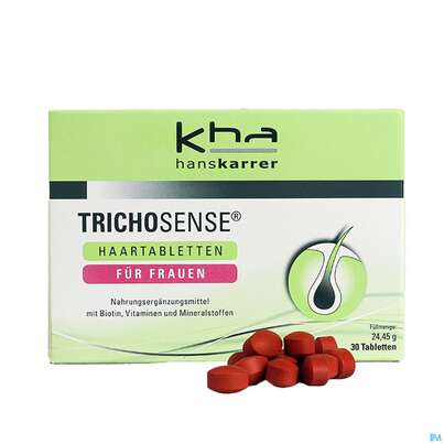 Sie sehen eine Packung Karrer Trichosense Haartabl Fuer Frauen 30st, Produktbild: 03 Karrer Trichosense Haartabl Fuer Frauen 30st, A-Nr.: 4891421 - 03
