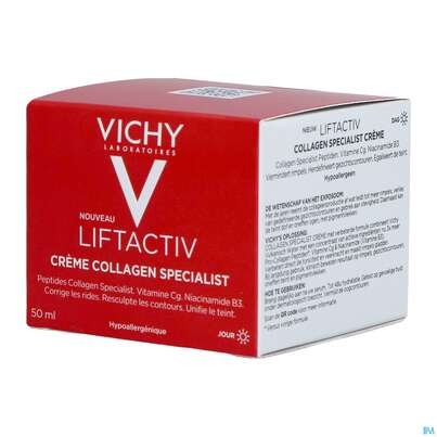 Sie sehen eine Packung Vichy Liftactiv Collagen/specialist Alle Hauttypen 50ml, Produktbild: 08 Vichy Liftactiv Collagen/specialist Alle Hauttypen 50ml, A-Nr.: 4870407 - 08