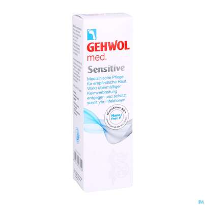 Sie sehen eine Packung Gehwol Med.sensitive Creme Nr.64143 75ml, Produktbild: 07 Gehwol Med.sensitive Creme Nr.64143 75ml, A-Nr.: 4792707 - 07