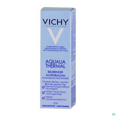 Sie sehen eine Packung Vichy Aqualia Thermal Augenbalsam 15ml, Produktbild: 02 Vichy Aqualia Thermal Augenbalsam 15ml, A-Nr.: 4324277 - 02